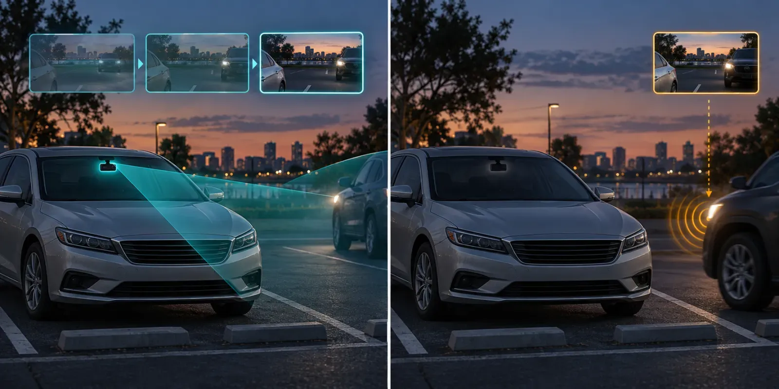 Continuous parking observation beside impact-triggered wake-up