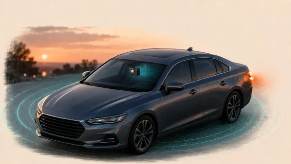 Parked car monitored by a wordless dash cam parking mode system