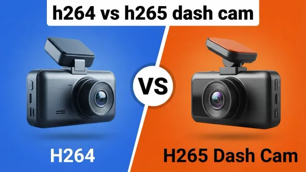 H264 vs H265 Dash Cam side-by-side comparison